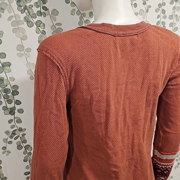 Free People Mikah Notch Neck Top Sz M - Picture 8 of 11